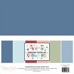 Chilling With My Snowmies - Echo Park - Collection Kit 12"X12" - Solids