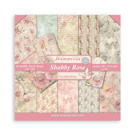 Shabby Rose - Stamperia - 8"X8" Paper Pad (4803)