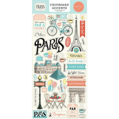 Paris - Carta Bella - Chipboard 6"X13" - Accents