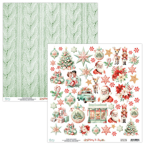 Merry & Joy - Mintay Papers - Double-sided 12"x12" Patterned Paper - Elements 09