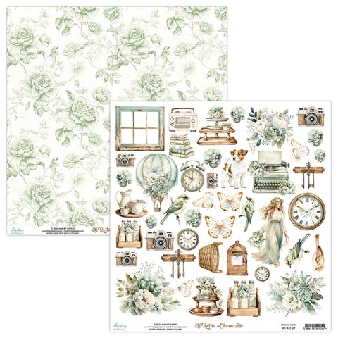 Rustic Charms - Mintay Papers - 12"x12" Patterned Paper - Elements Paper 09