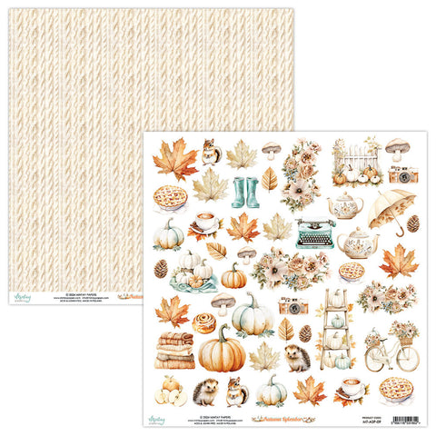 Autumn Splendor - Mintay Papers - Double-sided 12"x12" Patterned Paper - Elements 09