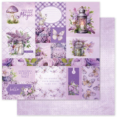 Lavender & Fairies - Paper Rose - 12"x12" Double-sided Patterned Paper - Paper A