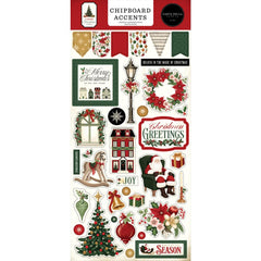 A Vintage Christmas  - Carta Bella - Chipboard 6"X13" - Accents