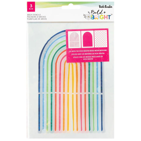 Bold & Bright - Vicki Boutin - Stencil Pack 3/Pkg - Arches