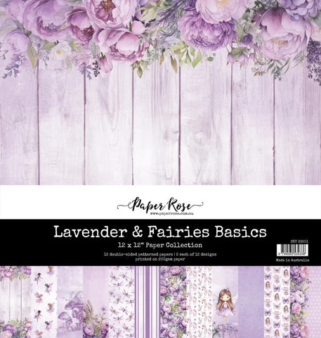 Lavender & Fairies - Paper Rose - 12"x12" Paper Collection - Basics (4338)