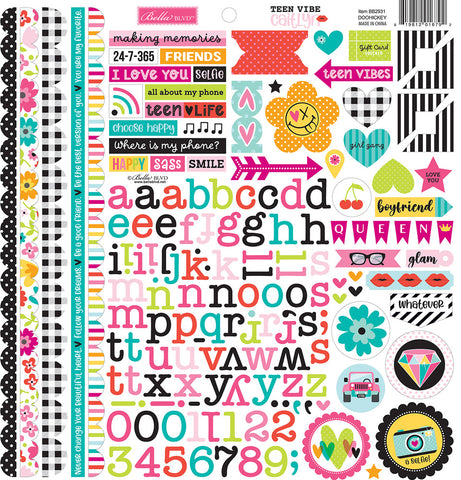 Teen Vibe - Caitlyn - Bella Blvd - Cardstock Stickers 12"X12" - Doohickey (6792)