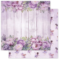 Lavender & Fairies - Paper Rose - 12"x12" Double-sided Patterned Paper - Basics A