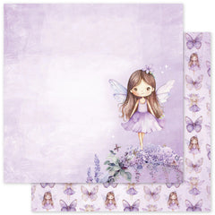 Lavender & Fairies - Paper Rose - 12"x12" Double-sided Patterned Paper - Basics F