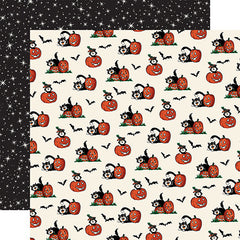 Halloween Fun - Carta Bella - Double-Sided Cardstock 12"X12" - Bats Cats And Pumpkins