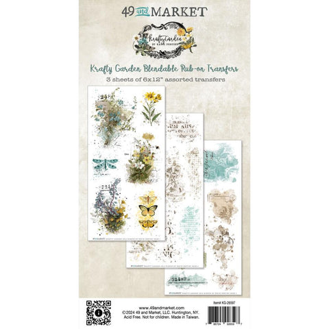 Krafty Garden - 49 & Market - Rub-On Transfer Set - Blendable (6597)