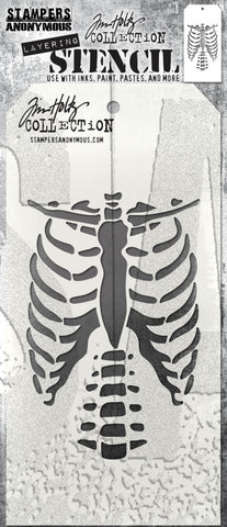 Tim Holtz - Layered Stencil 4.125"X8.5" - Bones