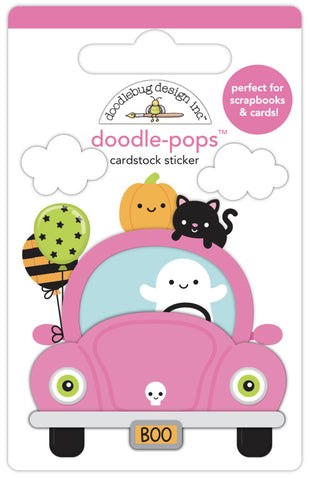 Hey Pumpkin - Doodlebug - Doodle-pops 3D Cardstock Sticker - Boo Cruise (5657)