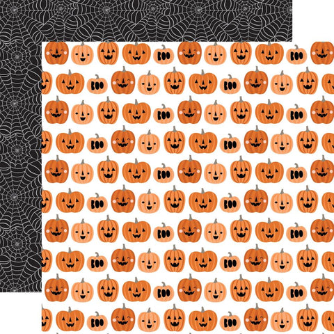 Spooktacular Halloween - Echo Park - Double-Sided Cardstock 12"X12" - Boo Pumpkins