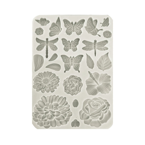 Create Happiness Secret Diary - Stamperia - A5 Silicone Mould - Butterflies & Flowers (2342)