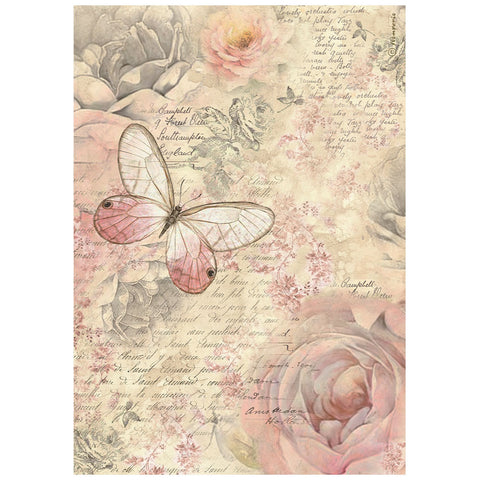 Shabby Rose - Stamperia - A4 Rice Paper - Butterfly (4827)