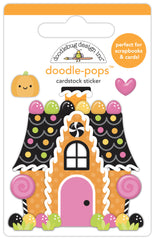 Hey Pumpkin - Doodlebug - Doodle-pops 3D Cardstock Sticker - Candy Cottage (5671)