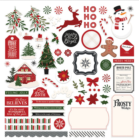 Holly & Ivy - PhotoPlay - Cardstock Stickers 12"X12" - Card Kit Stickers (6969)