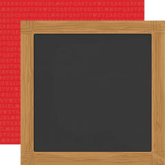 Back To School - Carta Bella - Double-Sided Cardstock 12"X12" - Chalkboard