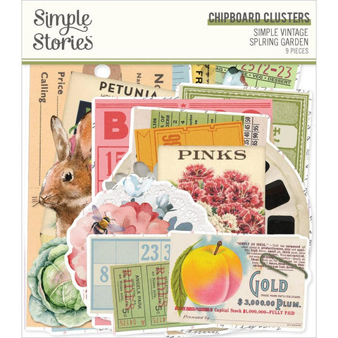 Simple Vintage Spring Garden - Simple Stories - Chipboard Clusters