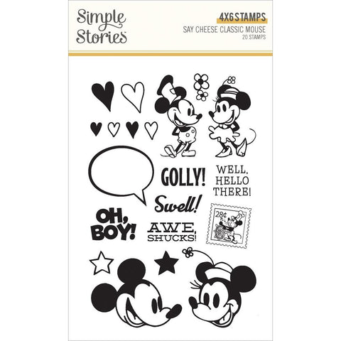 Say Cheese Classic Mouse - Simple Stories - Clear Stamps