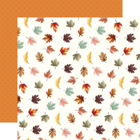 Harvest - Carta Bella - Double-Sided Cardstock 12"X12" - Colorful Leaves