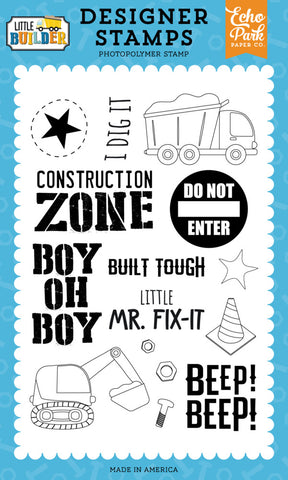 Little Builder - Echo Park - Clear Stamp - Construction Zone