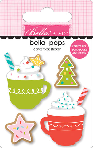 Merry Mingle - Bella Blvd - Bella-pops 3D Cardstock Sticker - Cookies & Cocoa