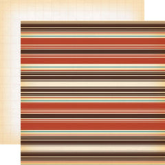 Cowboys - Carta Bella - Double-Sided Cardstock 12"X12" - Cowboy Stripes