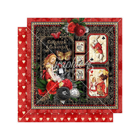 Curiouser & Curiouser - Graphic 45 - Double-Sided Cardstock 12"X12" - Curiouser & Curiouser