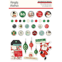 Simple Vintage Holly Jolly - Simple Stories - Decorative Brads