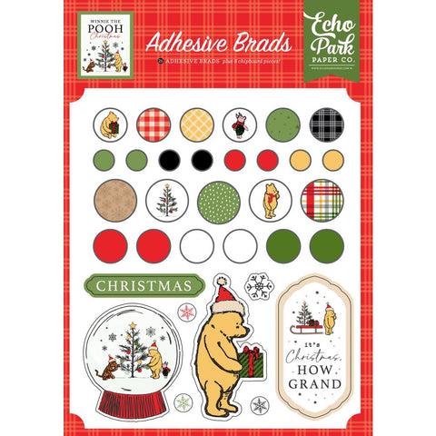 Winnie The Pooh Christmas - Echo Park - Decorative Brads