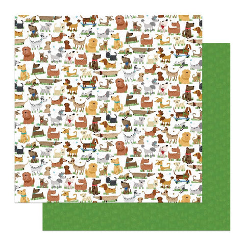 Hot Diggity Dog - PhotoPlay - Double-Sided Cardstock 12"x12" - Dog Park Friends