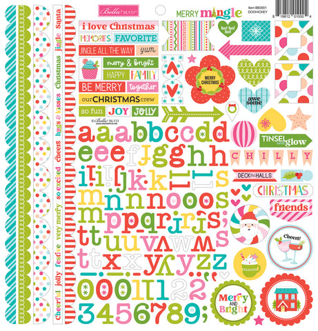 Merry Mingle - Bella Blvd - 12"x12" Cardstock Stickers - Doohickey