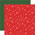 Christmas Joy - Echo Park - Double-Sided Cardstock 12"X12" - Red Snowflakes (8820)