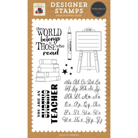 Back To School - Carta Bella - Clear Stamps - Easel