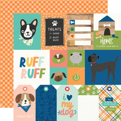 Fur Baby DOG - Simple Stories - 12"X12" Double-sided Patterned Paper - Elements 1