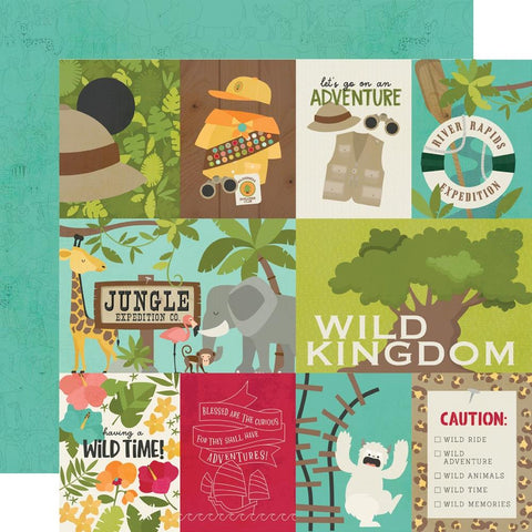 Say Cheese WILD - Simple Stories - Double-Sided Cardstock 12"X12" - Elements 1