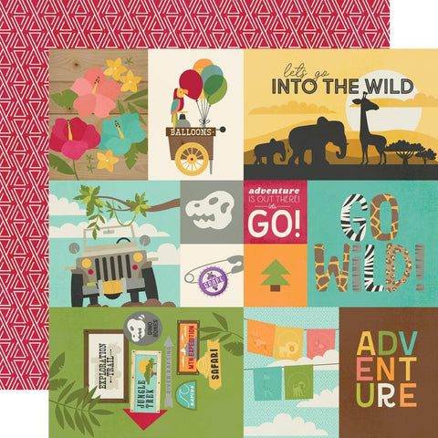 Say Cheese WILD - Simple Stories - Double-Sided Cardstock 12"X12" - Elements 2