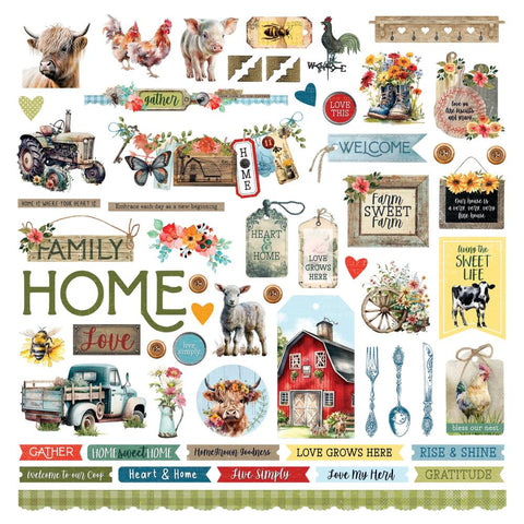 Willow Creek Highlands - PhotoPlay - Cardstock Stickers 12"X12" - Elements