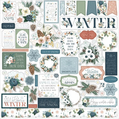 Winter Wonderland - Carta Bella - Cardstock Stickers 12"X12" - Elements