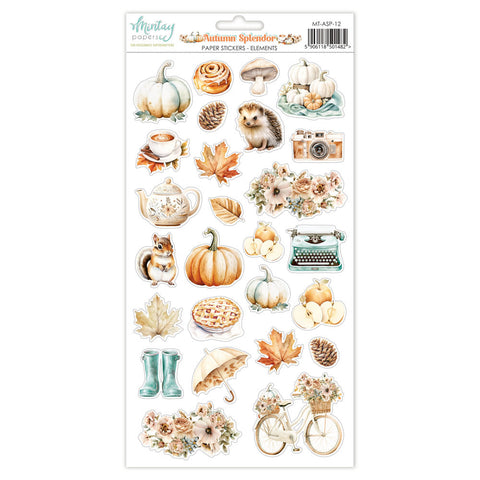 Autumn Splendor - Mintay Papers - 6"x12" Paper Stickers - Elements