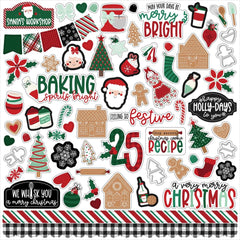 Baking Spirits Bright - ECHO PARK - Cardstock Stickers 12"X12" - Elements