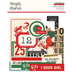 Simple Vintage Holly Jolly - Simple Stories - Ephemera 32/pkg