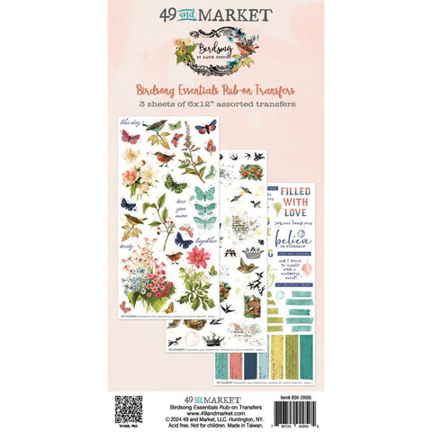 Birdsong - 49 & Market - Rub-On Transfer Set - Essentials (9505)