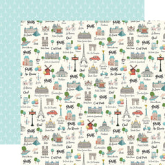 Paris - Carta Bella - Double-Sided Cardstock 12"X12" - Explore Paris