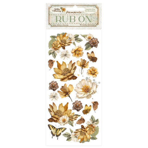 Golden Harmony - Stamperia - Rub-ons - Flowers (7507)