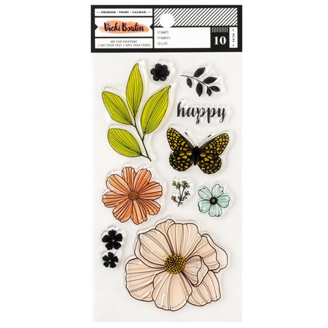 Vicki Boutin - Mixed Media - Acrylic Stamps - Floral (3940)