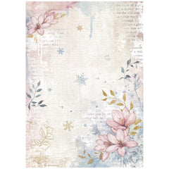 Create Happiness - Dewdrops - Stamperia - A4 Rice Paper - Flower Corner (9068)