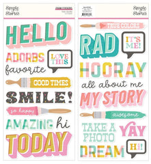 True Colors - Simple Stories - Foam Stickers